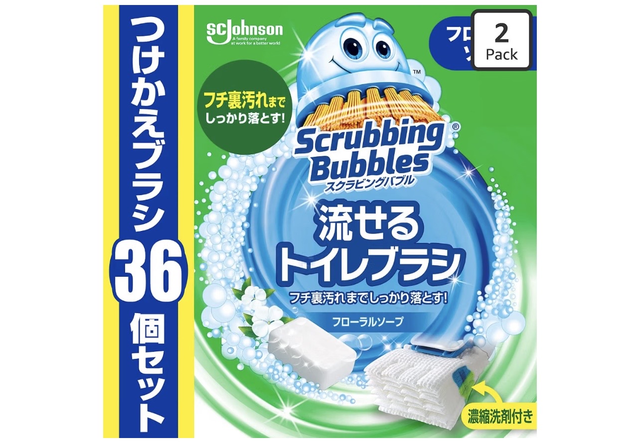 流せて楽ちん。スクラビングバブルの使い捨てトイレブラシ替えシートを試してみた